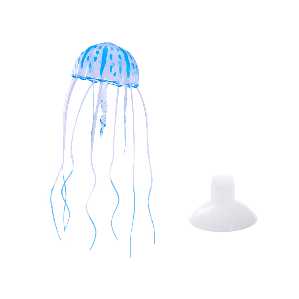 BESTONZON Glowing Effect Artificial Jellyfish Decor for Fish Tank Realistic Fake Jellyfish