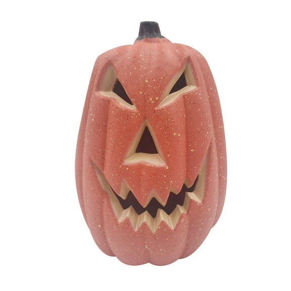 Halloween Pumpkin Lantern LED Jack-O-Lantern Battery Operated Glowing Pumpkin Lights Haunted House Table Decoration