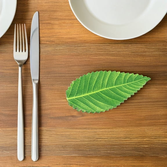 BESTONZON Sushi Plate Adornment, Green PP, Fine Workmanship for Japanese Restaurant 200Pcs