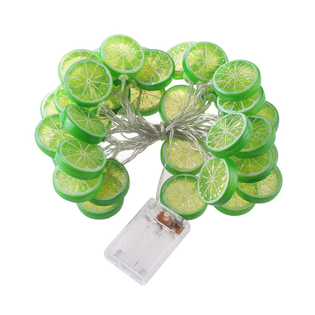 BESTONZON Lime Slice String Lights 20 LEDs Battery Powered Pepper