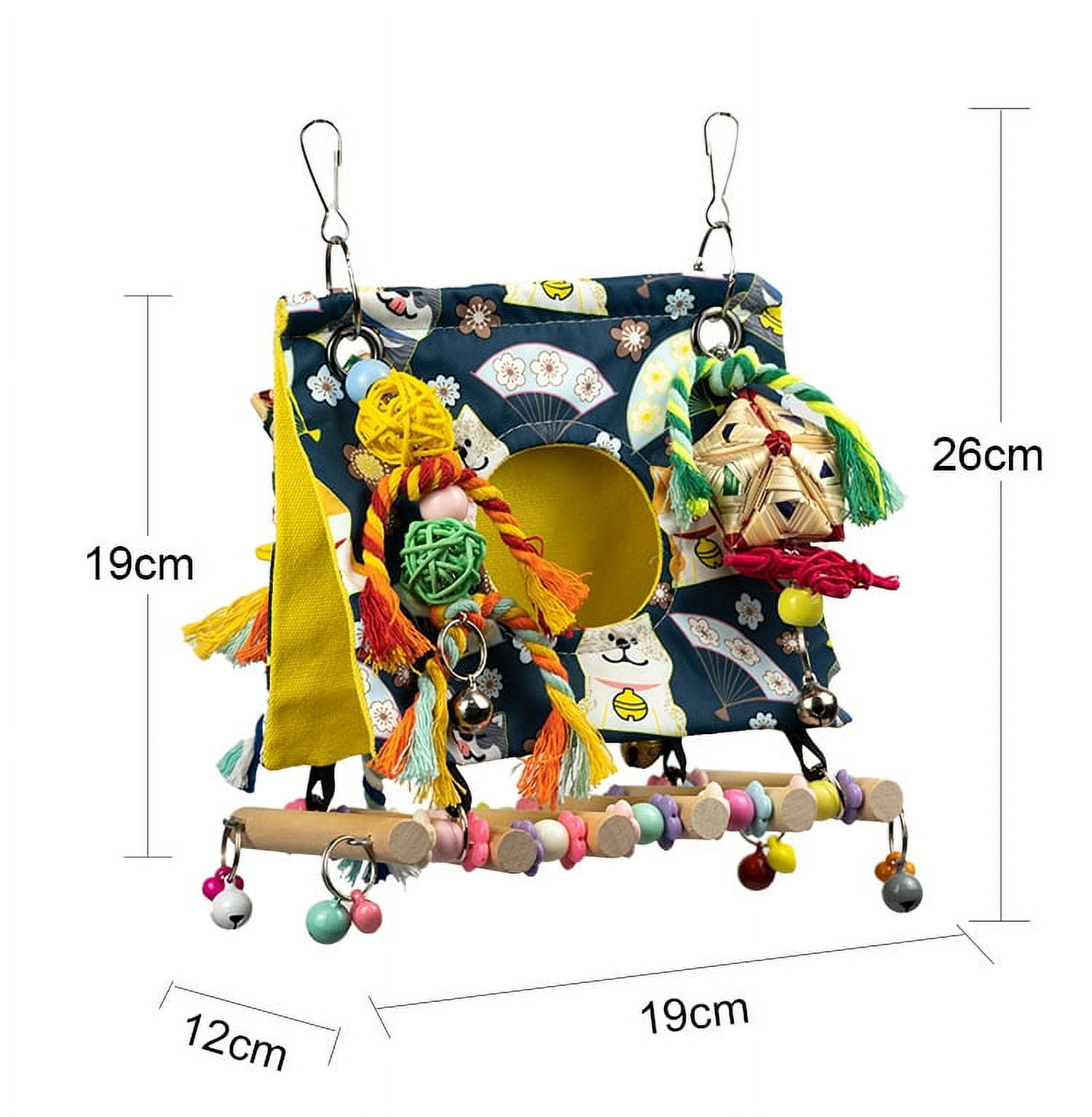 BESTONZON Parrot Swing Ladder Toy Bird Cage Parrot Perch Stand Bird