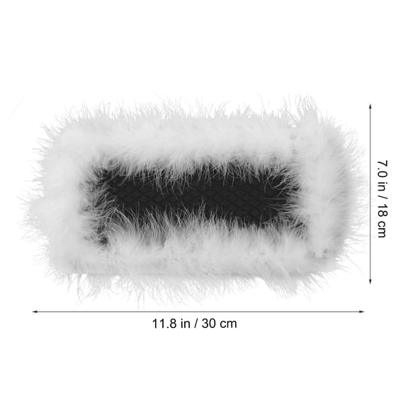 BESTONZON Durable Non Slip Phone Pad for Car Dashboard with Elegant White Plume Border Design