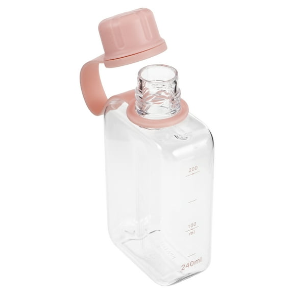 BESTONZON Stylish Slim Plastic Flask Reusable Water Bottle Leakproof for Travel Outdoors