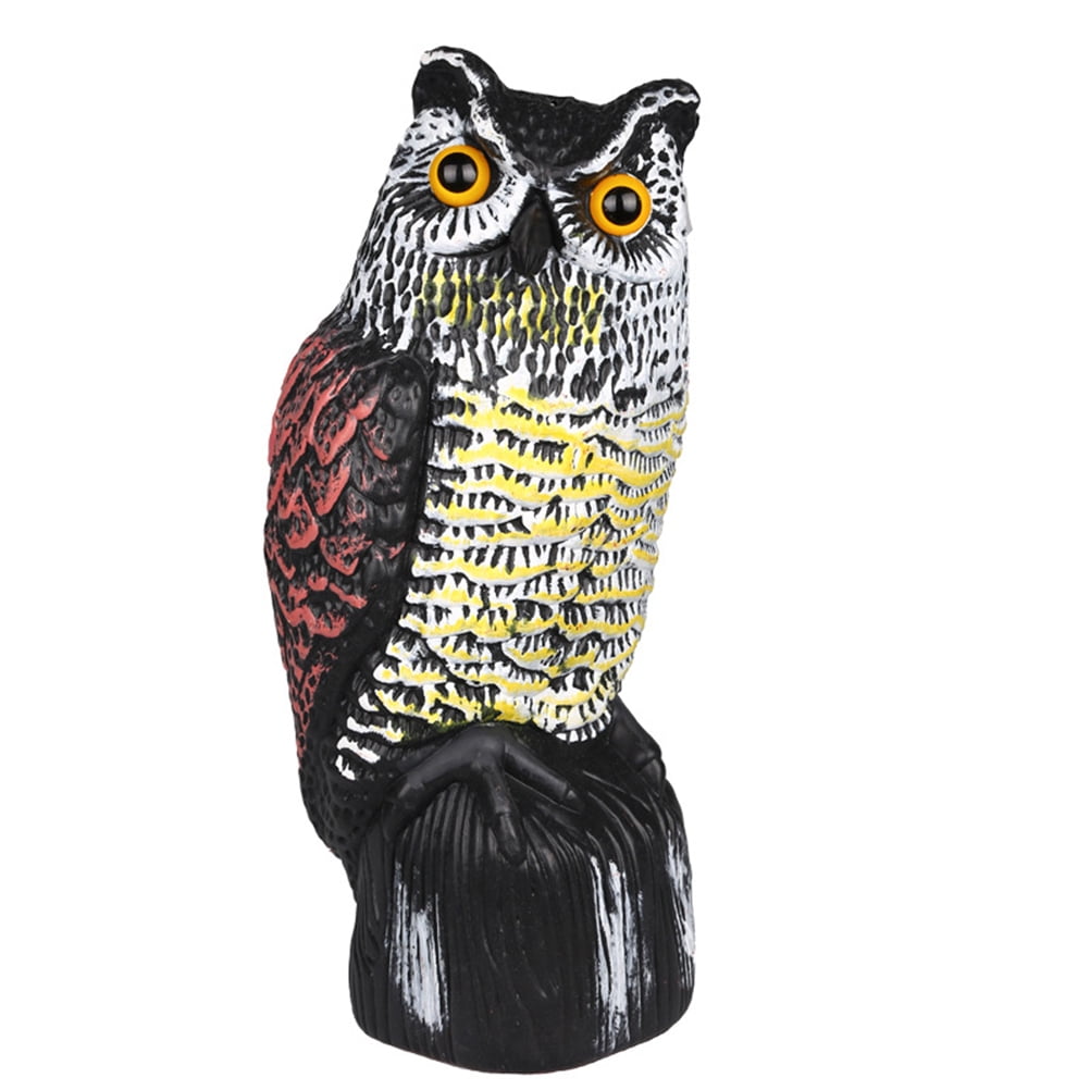 BESTONZON Plastic Simulation Owl Decoy Scarecrow Animal Deterrent Pest ...