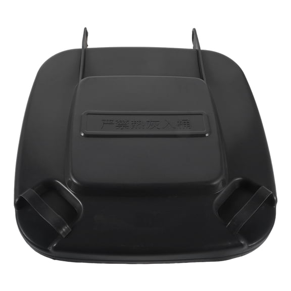 BESTONZON Black Outdoor Garbage Bin Lid Cover Made from Wear Resistant Plastic