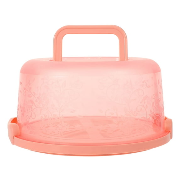 BESTONZON Cake Transport Container Pink Plastic 1Pcs
