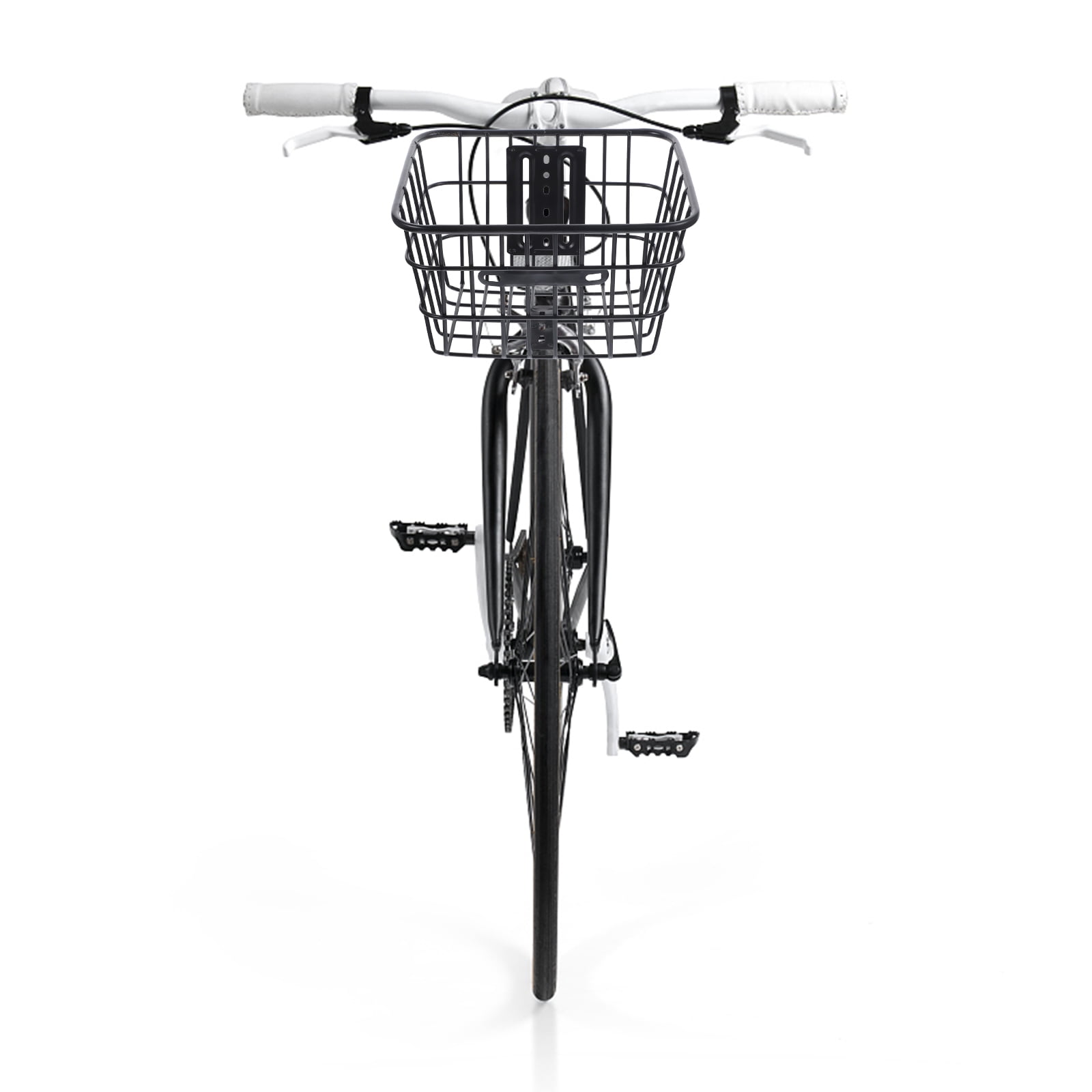 BESTONZON Durable Black Metal Wire Hanging Basket for Bike Front Handlebar Storage