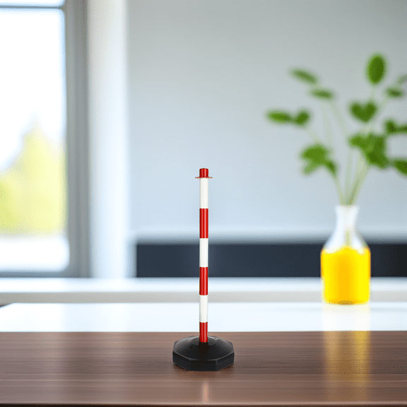 BESTONZON Traffic Barricade Post Warning Column Plastic Red 1Pack