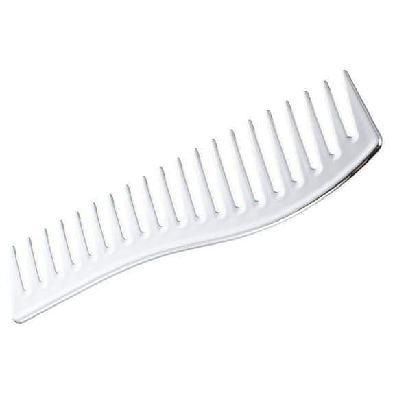BESTONZON Men's Hair Styling Comb Silver Wide Tooth Design Smooth Wet and Dry Hair