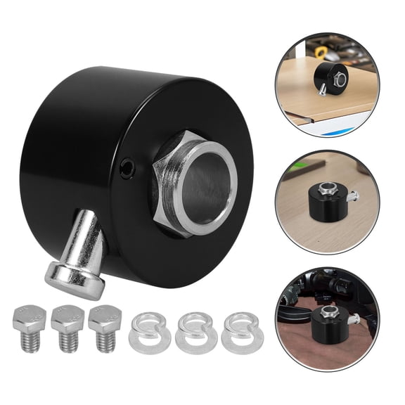 BESTONZON Steering Wheel Hub Adapter Quick Release Car Accessory 360 Degree Function in Black Aluminum Alloy