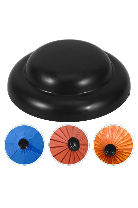Umbrella Tip Replacement Black Plastic Wind and Rain Protection for Outdoor 1Pcs