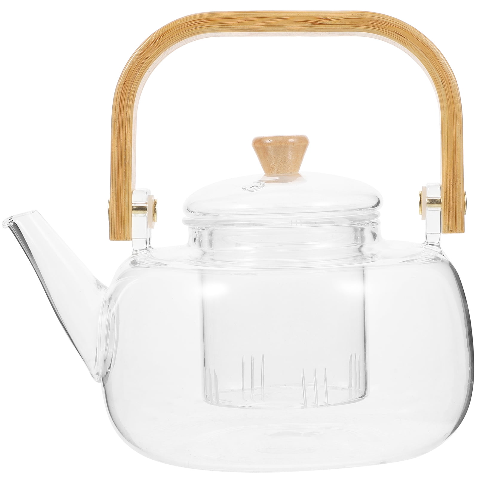 BESTONZON Tea Pot with Infuser Transparent Glass Teapot Glass Infuser