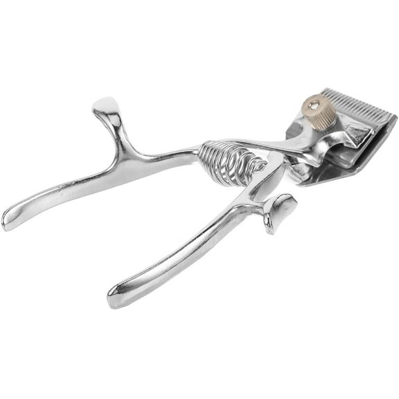 BESTONZON Old Fashioned Manual Hair Clipper Stainless Steel Plated Silver Lightweight Quiet Haircut Machine