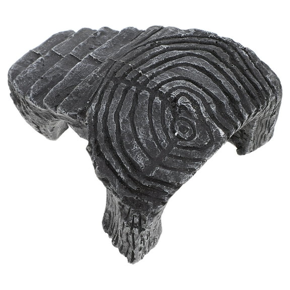 BESTONZON Reptile Platform Turtle Climbing Platform Dark Grey Resin 1Set