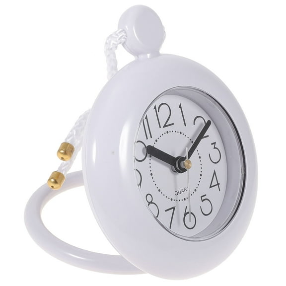 BESTONZON White Bathroom Wall Clock Waterproof Hanging Clock with Silent Movement for Home