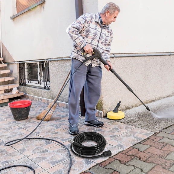 BESTONZON Pressure Washer Extension Hose Black High Pressure 160 Bar Strong Material