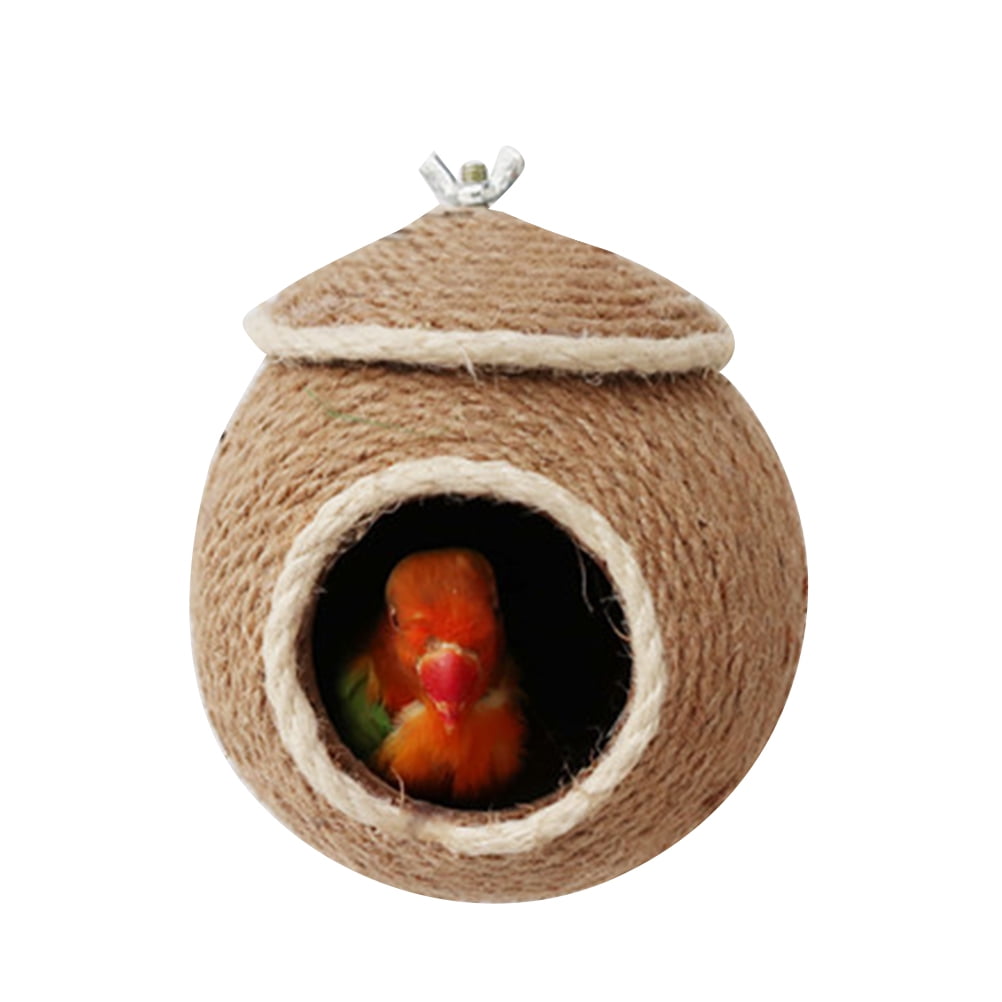 BESTONZON Weaving Hemp Rope Bird Sleeping Nest Parrot Hammock Birds