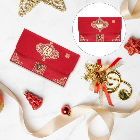 BESTONZON Chinese Style Red Packet Red Envelope Brocade 1Pack