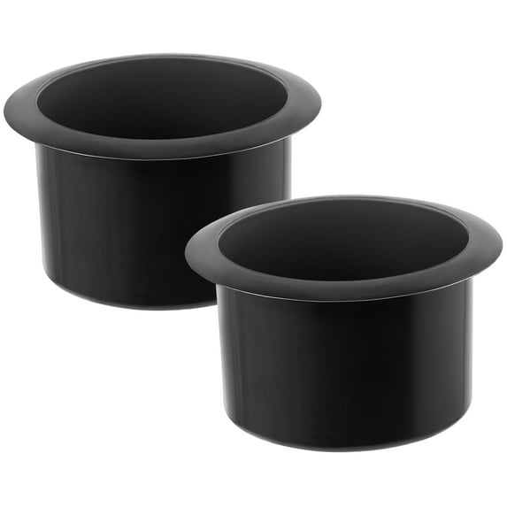 BESTONZON Boat Accessories 2Pcs Black Plastic Cup Holder Insert for Game Table Sofa