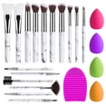 thumbnail image 1 of BESTOPE 16Pcs Makeup Brushes Set with 4Pcs Beauty Blender Sponge and 1 pcs Brush Cleaner, Premium Synthetic Foundation Brushes Blending Face Powder Eye Shadows Make Up Brushes Tool, 1 of 13