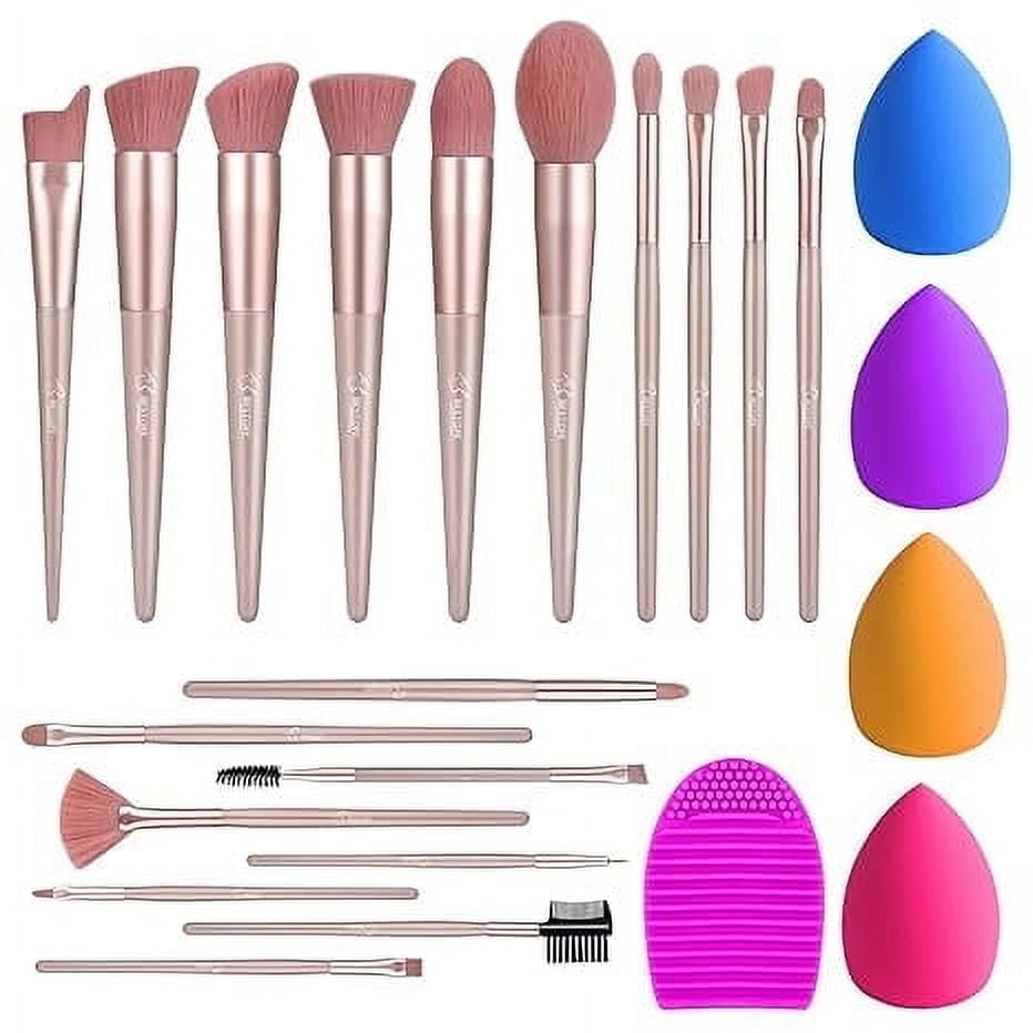 Bestope Professional 18-Piece Makeup Brush Set Pink