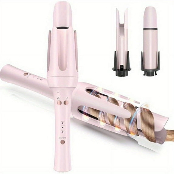 BESTOPE Automatic Curling Iron Hair Curler with 2 Sizes Barrel (1", 1.25") & 3 Temps for Long Hair