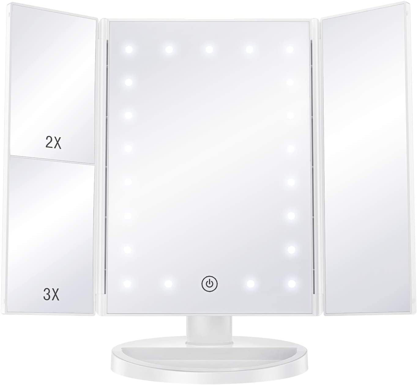 BESTOPE Makeup Mirror with Lights 21 LED Vanity Mirror with 1X/2X/3X