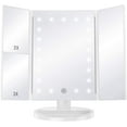 thumbnail image 1 of BESTOPE Makeup Mirror with Lights 21 LED Vanity Mirror with 1X/2X/3X Magnification,Touch Control Design,180 Degree Rotation,Portable Cosmetic Trifold Light Up Mirror, White, 1 of 7