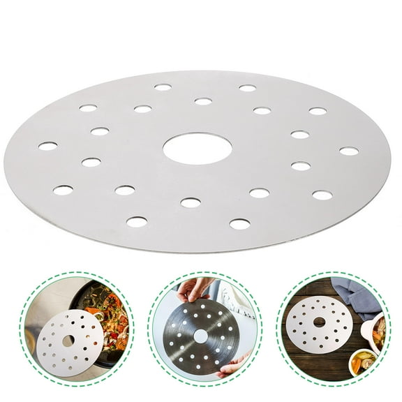BESTOYARD 1Pc Stainless Steel Heat Conduction Sheet for Pot Kitchen Cookware Plated Silver Finish