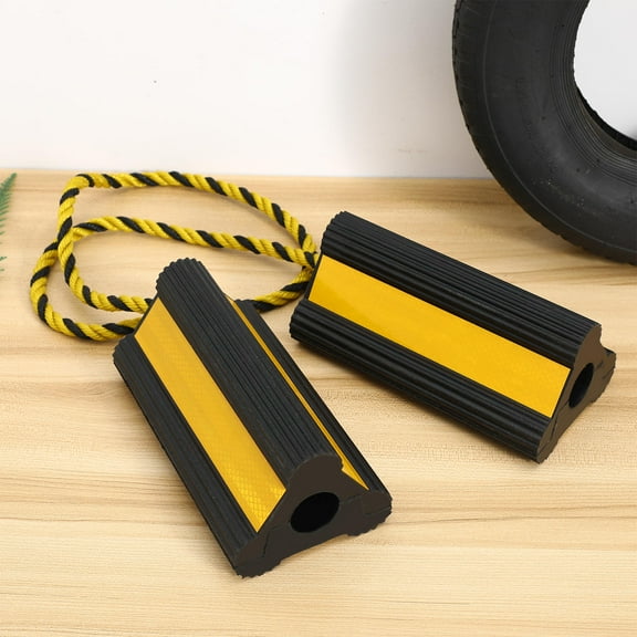 BESTOYARD Heavy Duty Rubber Wheel Chock for Cars Camper Travel Trailer Stabilizer