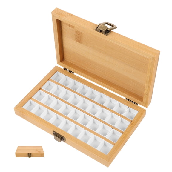BESTOYARD 1 Set of Khaki Plastic Drawing Pigment Case for Artists and Students with Color Mixing for Art Creation