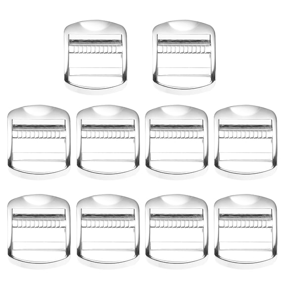 BESTOYARD 10Pcs Roller Buckles for Shoulder Bag Plated Silver Metal Rustproof Strap Adjust Accessories