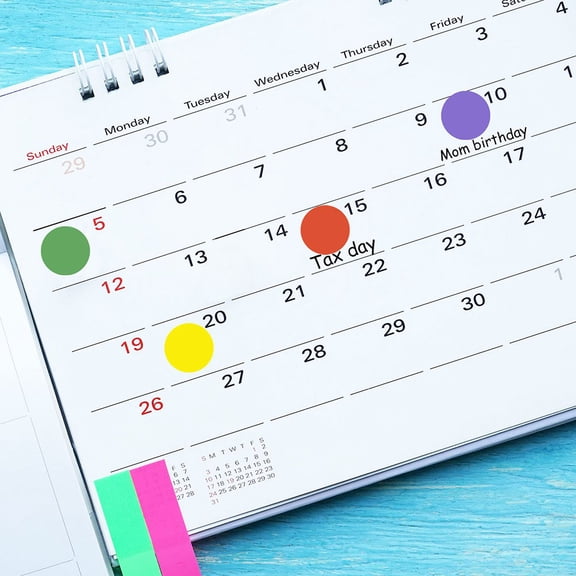 BESTOYARD Colored Dot Label Stickers for Sealing Coding and Decorating Packages and Stationery