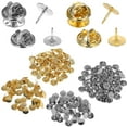 thumbnail image 1 of BESTOYARD Locking Clasp Lapel Pin Backs Metal Butterfly Shape Pins Assorted Color 100 Pairs, 1 of 6