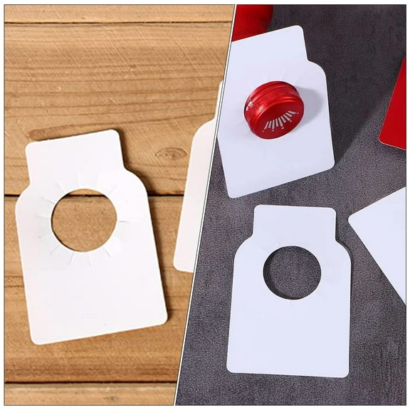 BESTOYARD Labels for Bottles White PVC 100Set