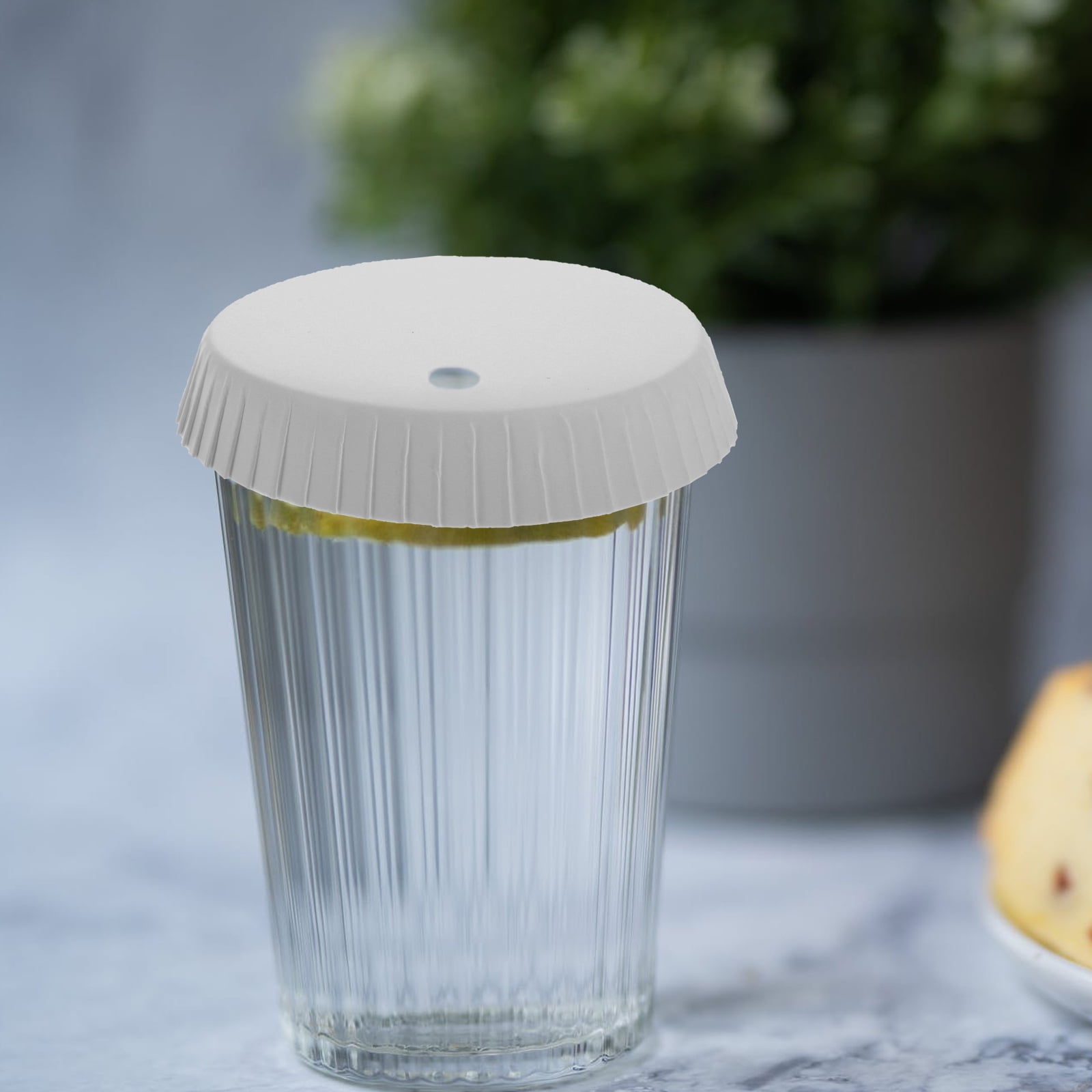 BESTOYARD 100 Pcs White Paper Leakproof Cup Protector Safe Cover for ...