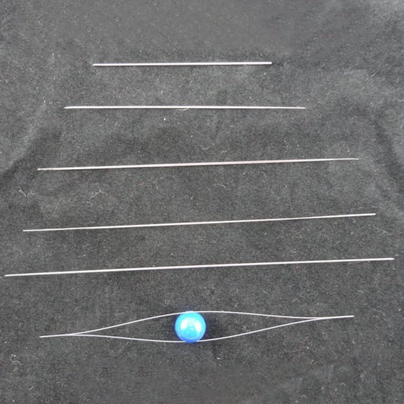 BESTOYARD 10PCS Bead Threading Needles Silver Stainless Steel for Craft Making and Sewing