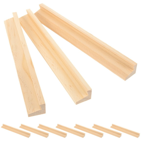 BESTOYARD 10Pcs Home Decoration Letter Beige Wood Letters Display Stand For Ornaments