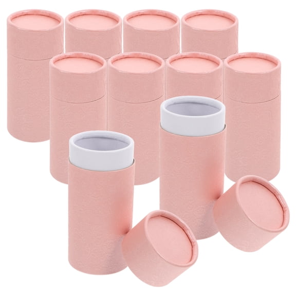 BESTOYARD 10Pcs Paperboard Cylindrical Packaging Boxes with Lids for Skincare and Essential Oils