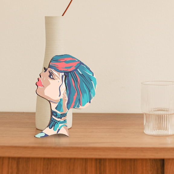 BESTOYARD Afro Woman Template Wood Cutouts Light Yellow Artists Craft Projects DIY Activities 10Pcs