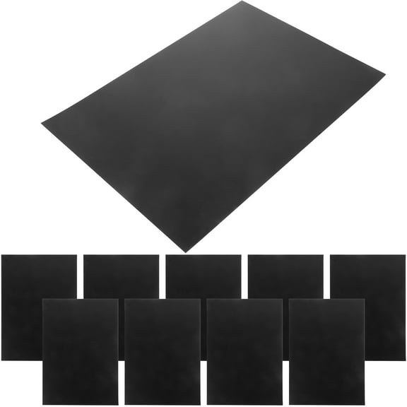 BESTOYARD 10Pcs Black Hard Plastic Sheets Flexible Thermoplastic Panels for Picture Frames Display Projects