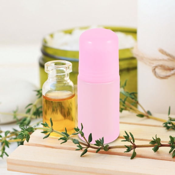 BESTOYARD Plastic Pink Essential Oil Bottles 10Pcs Roll on for Storage Leak-Proof Reusable