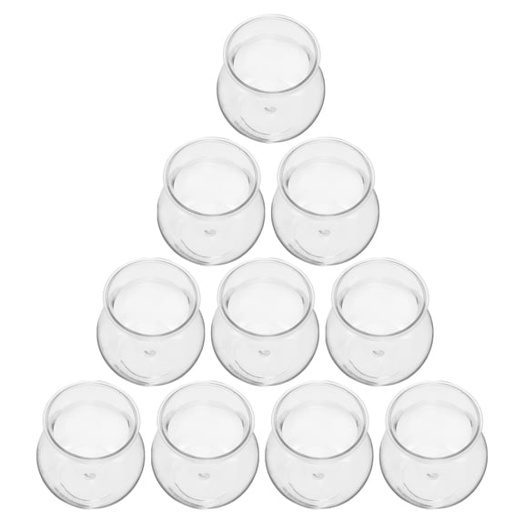 BESTOYARD 10pcs Succulent Flowerpot Transparent Plastic Hydroponic Cultivation Indoor Decor