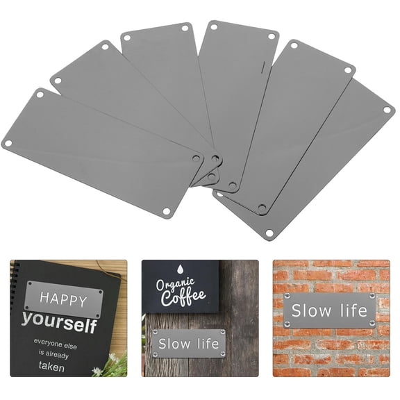 BESTOYARD 10Pcs Sublimation Blank Metal Signs for Custom Name and Door Plates