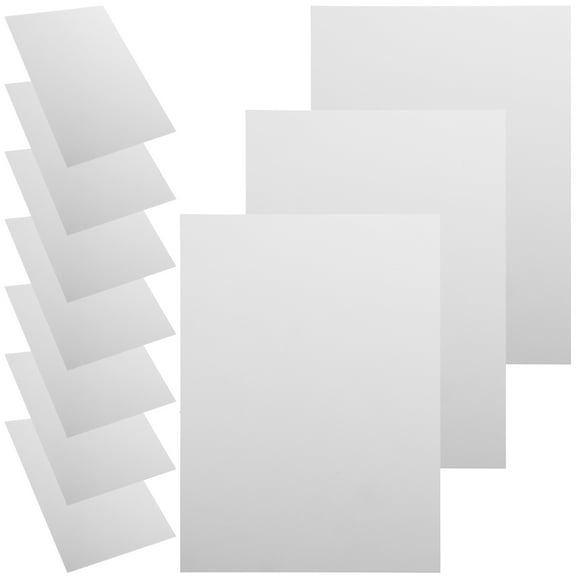 BESTOYARD 10Pcs Moldable Plastic Sheets White Hard Plastic Panels for Crafts Projects and Picture Frames