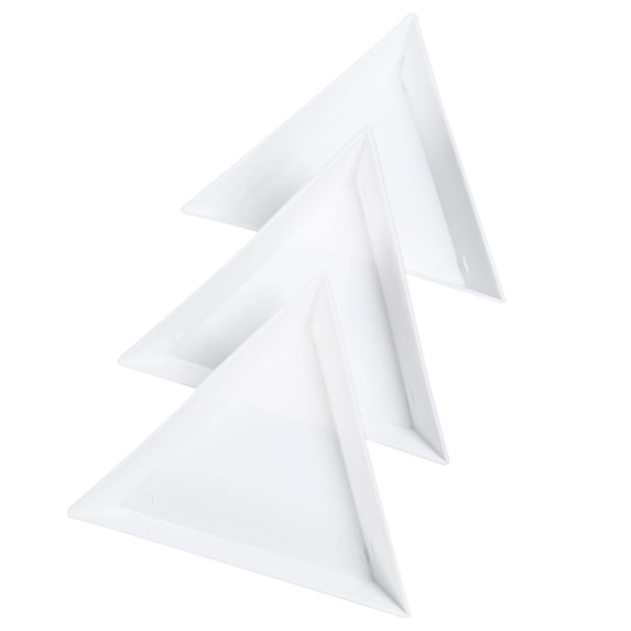 BESTOYARD White Plastic Jewelry Plates Stackable for Easy Pouring and Storage