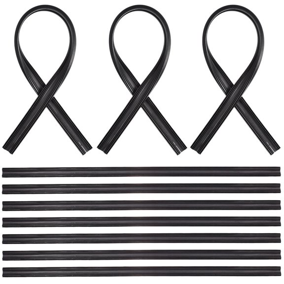 BESTOYARD Windshield Wiper Refill, Black, Durable Rubber, Easy Replacement, 10Pcs