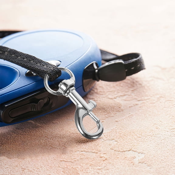 BESTOYARD 10pcs Stainless Steel Snaps Securing Leash with Fish Mouth Clip for Pet Care