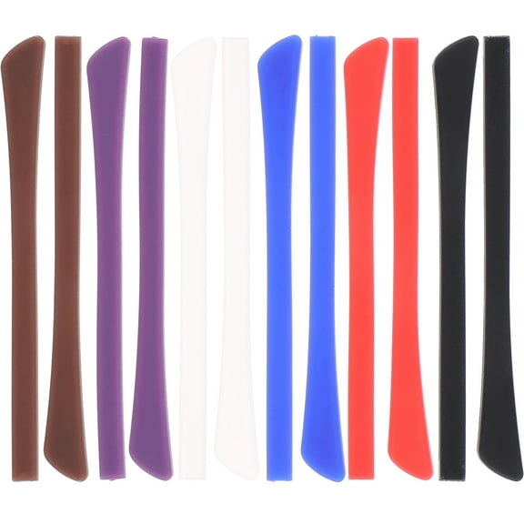 BESTOYARD 12 Pairs of Eyeglass Arm Sleeves Assorted Color Eyewear Retainer Antislip Accessories for Glasses