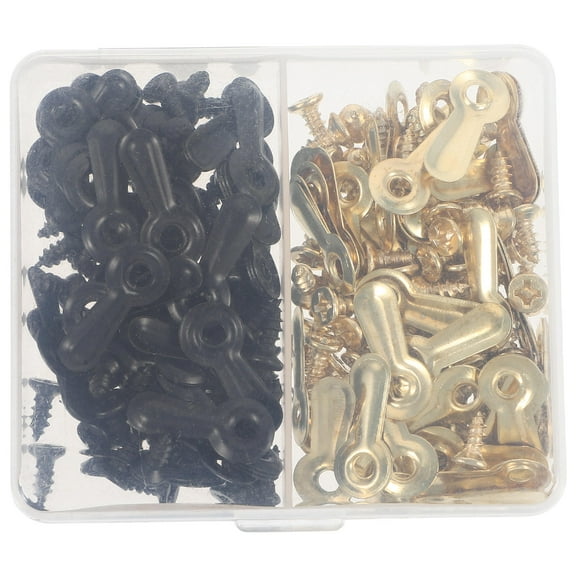 BESTOYARD 120Pcs Picture Frame Hardware Turn Buttons with Screws Assorted Colors